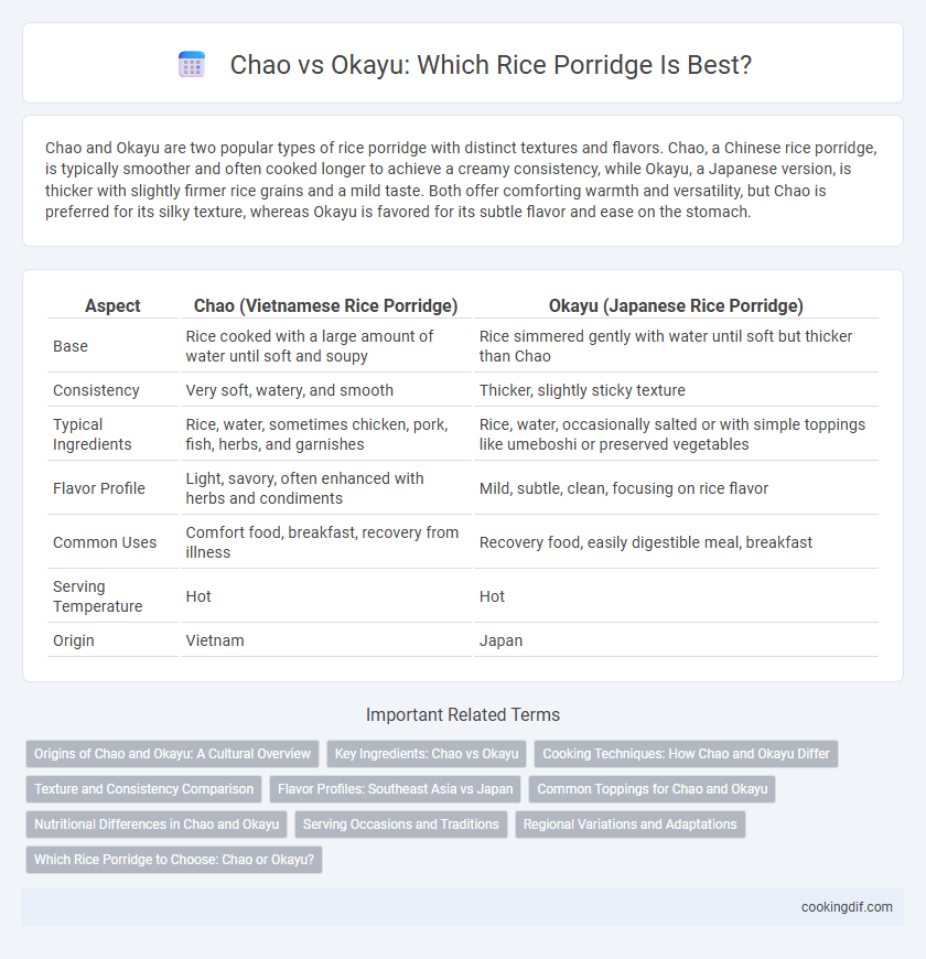 Chao vs Okayu: Which Rice Porridge Is Best?