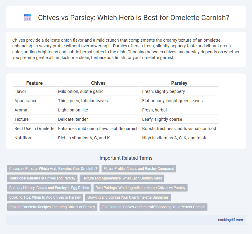 Chives vs Parsley: Which Herb is Best for Omelette Garnish?