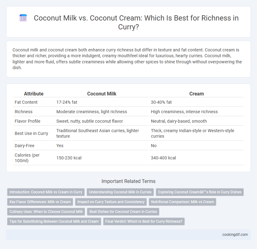 Coconut Milk vs. Coconut Cream: Which Is Best for Richness in Curry?
