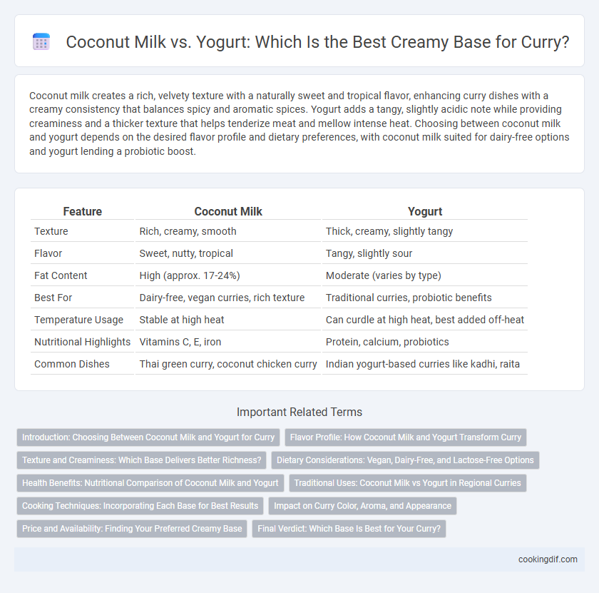 Coconut Milk vs. Yogurt: Which Is the Best Creamy Base for Curry?
