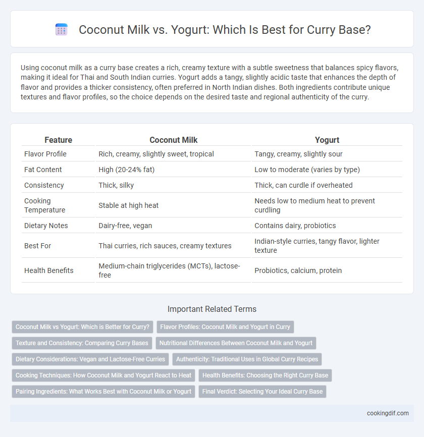 Coconut Milk vs. Yogurt: Which Is Best for Curry Base?