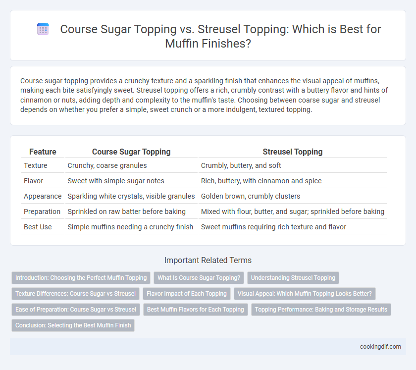Course Sugar Topping vs. Streusel Topping: Which is Best for Muffin Finishes?