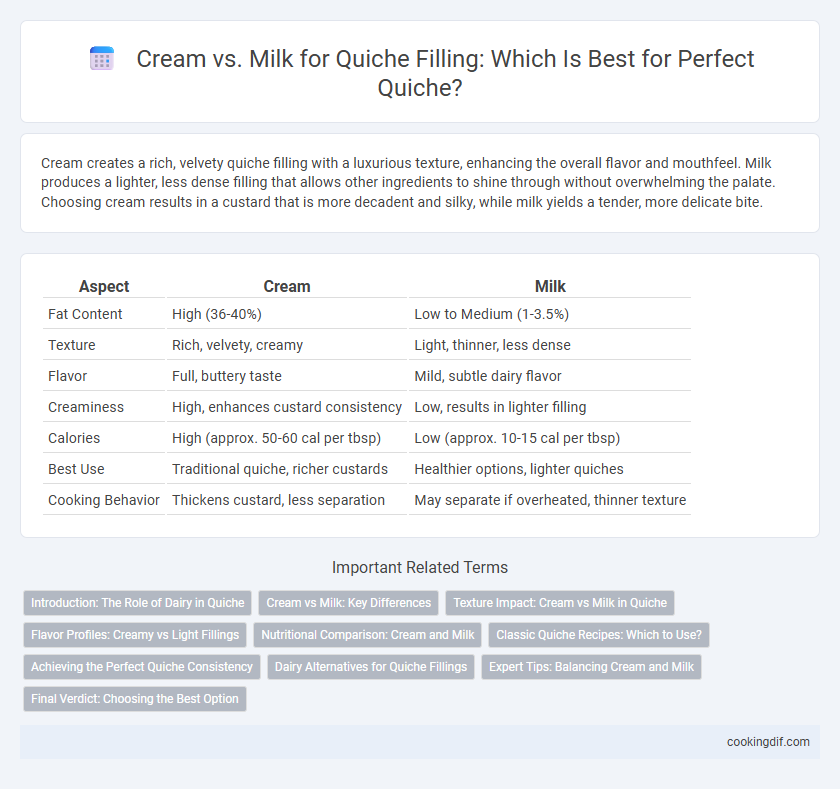 Cream vs. Milk for Quiche Filling: Which Is Best for Perfect Quiche?