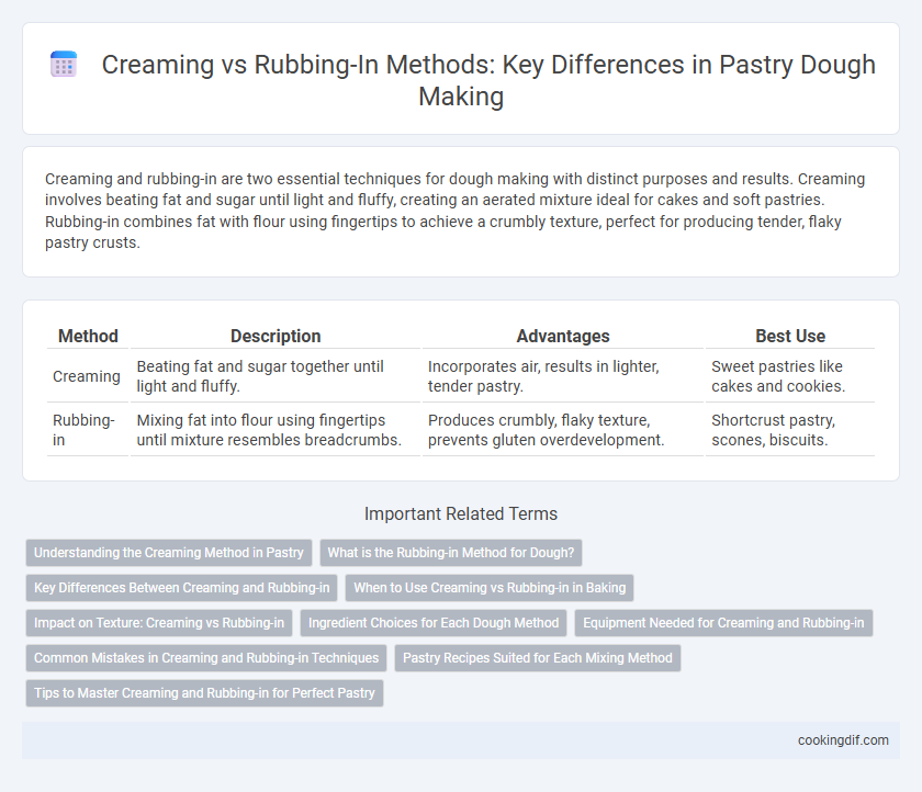 Creaming vs Rubbing-In Methods: Key Differences in Pastry Dough Making