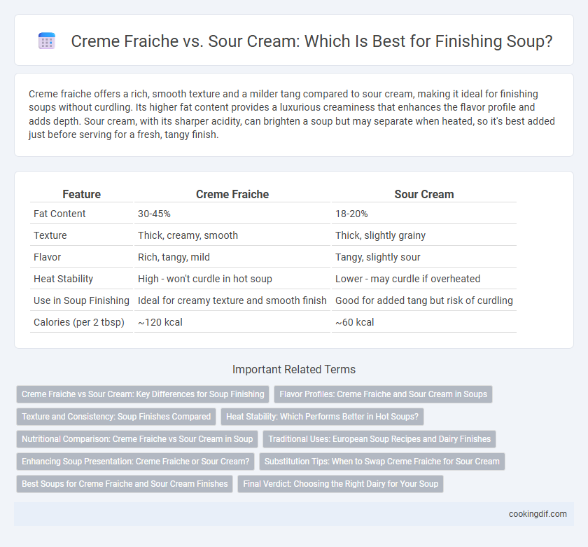 Creme Fraiche vs. Sour Cream: Which Is Best for Finishing Soup?