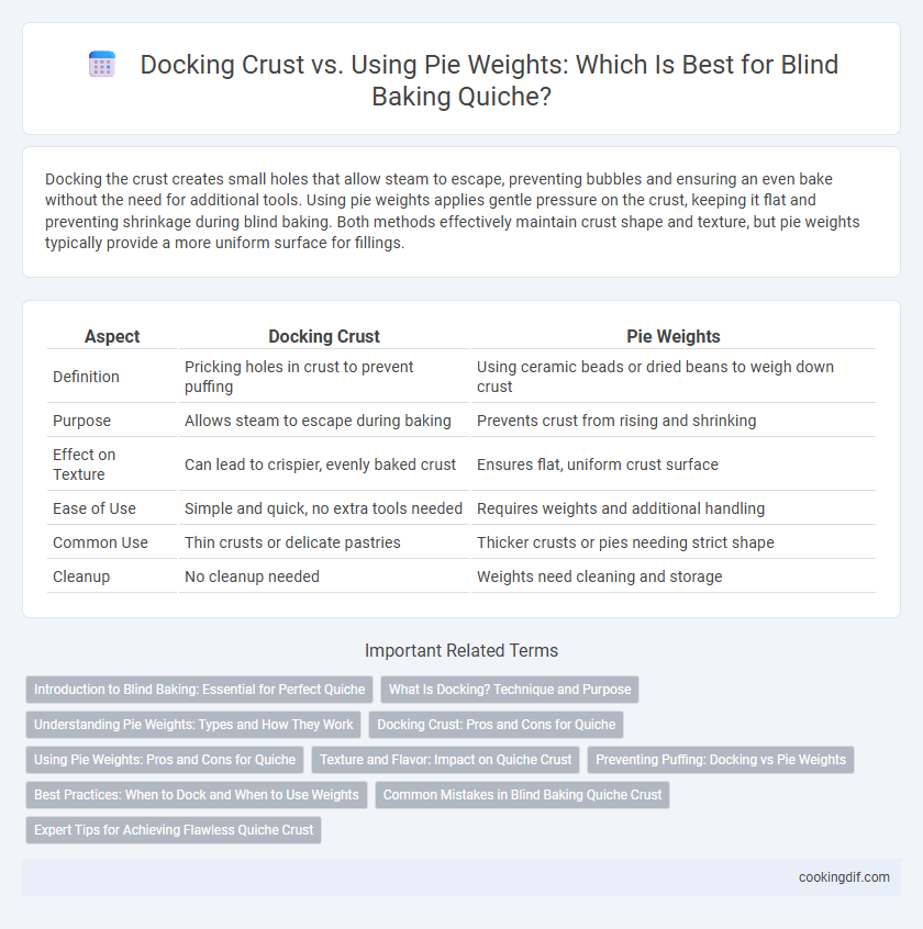 Docking Crust vs. Using Pie Weights: Which Is Best for Blind Baking Quiche?