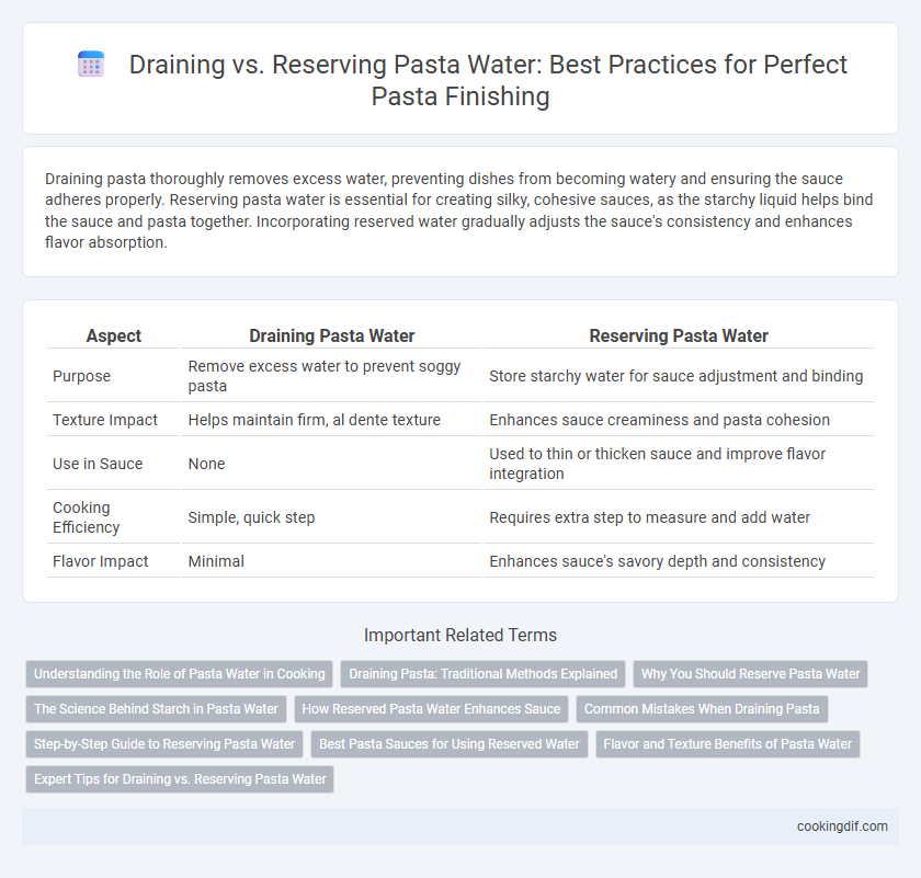 Draining vs. Reserving Pasta Water: Best Practices for Perfect Pasta Finishing