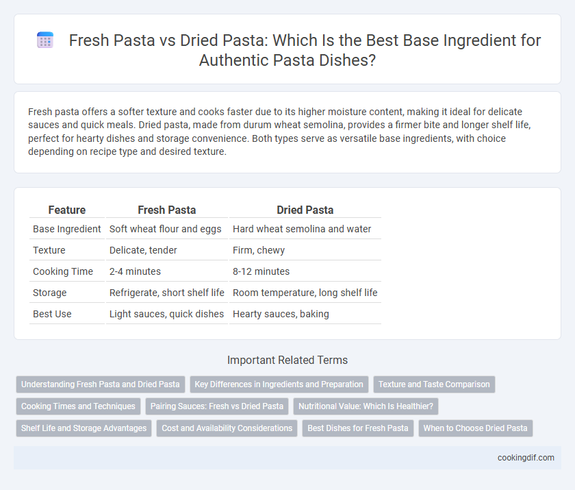 Fresh Pasta vs Dried Pasta: Which Is the Best Base Ingredient for Authentic Pasta Dishes?