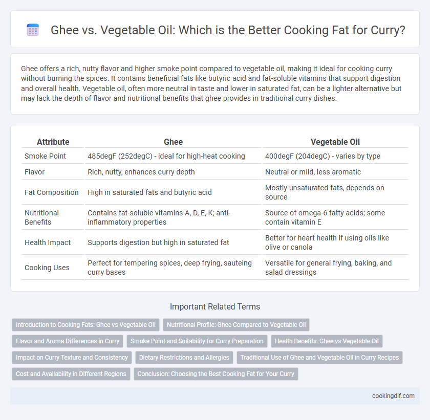 Ghee vs. Vegetable Oil: Which is the Better Cooking Fat for Curry?