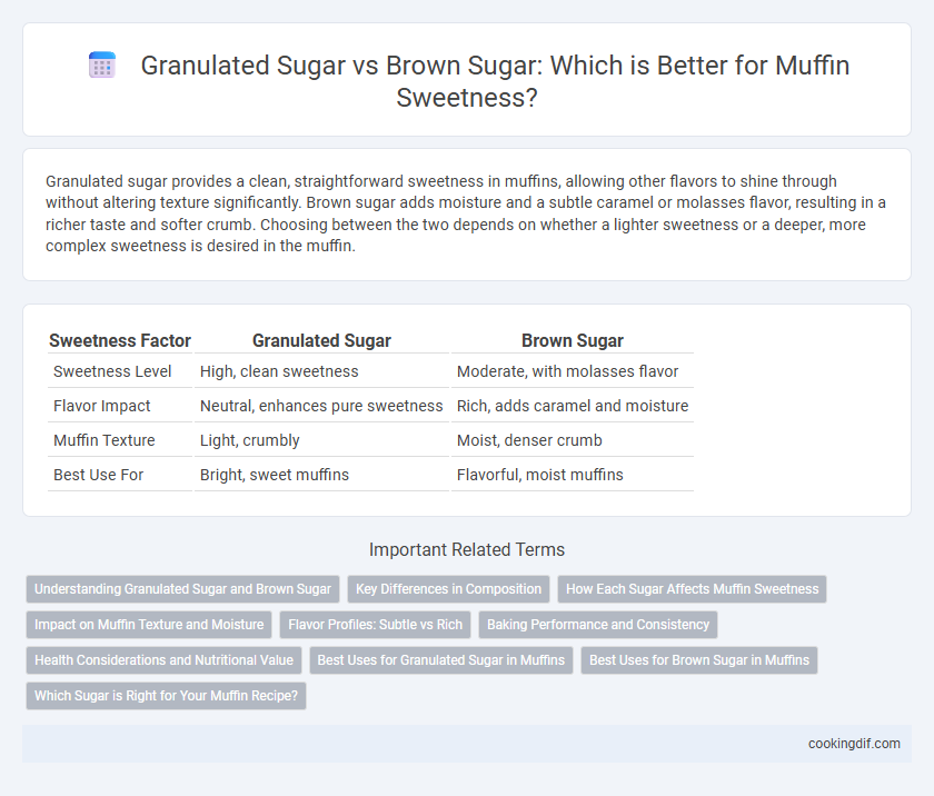 Granulated Sugar vs Brown Sugar: Which is Better for Muffin Sweetness?
