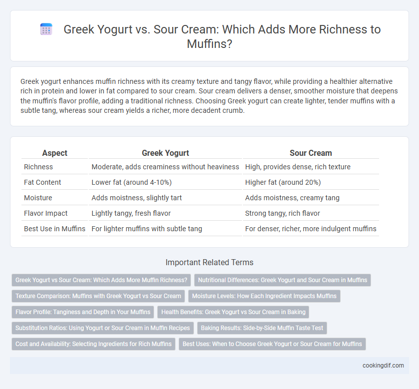 Greek Yogurt vs. Sour Cream: Which Adds More Richness to Muffins?