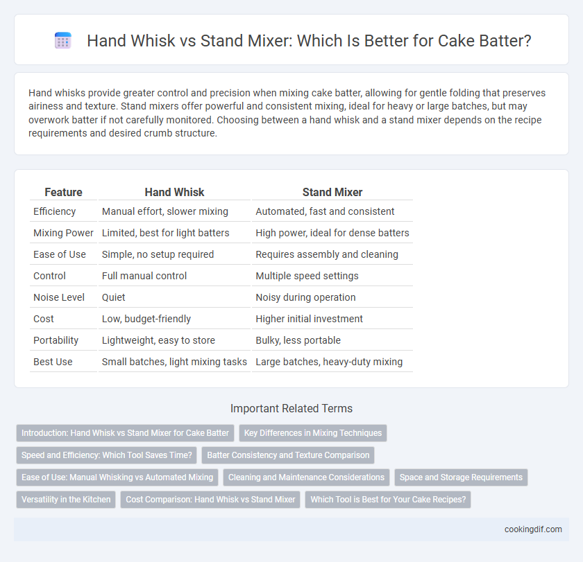 Hand Whisk vs Stand Mixer: Which Is Better for Cake Batter?