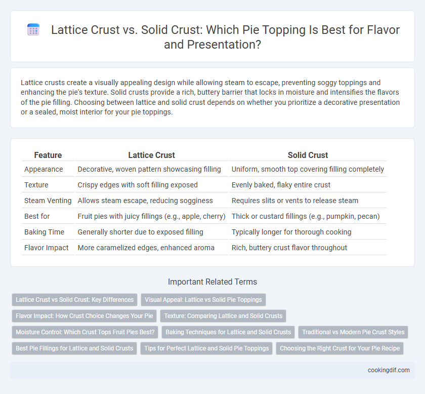 Lattice Crust vs. Solid Crust: Which Pie Topping Is Best for Flavor and Presentation?
