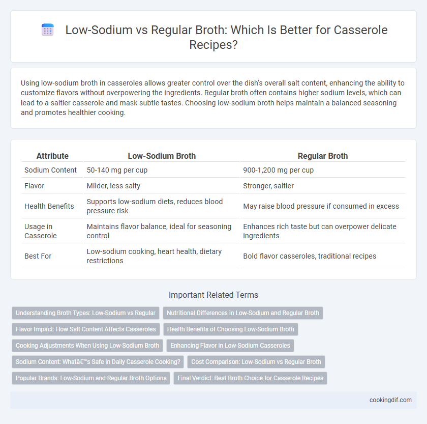 Low-Sodium vs Regular Broth: Which Is Better for Casserole Recipes?