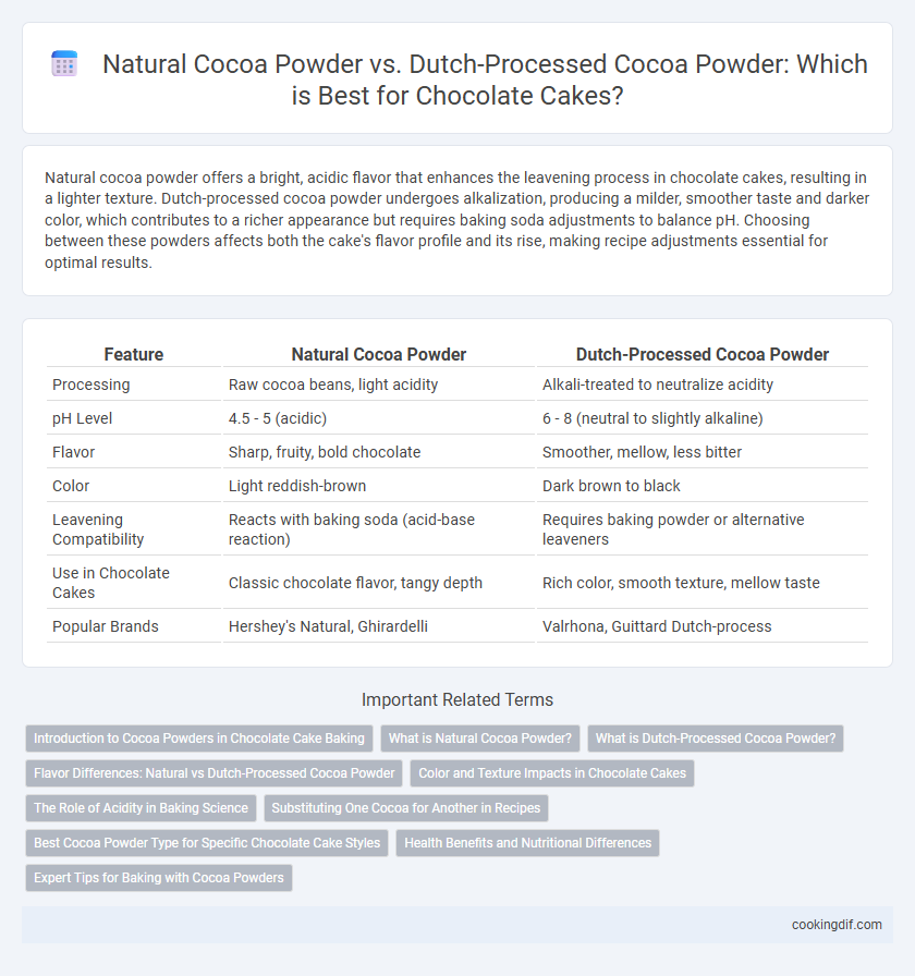Natural Cocoa Powder vs. Dutch-Processed Cocoa Powder: Which is Best for Chocolate Cakes?