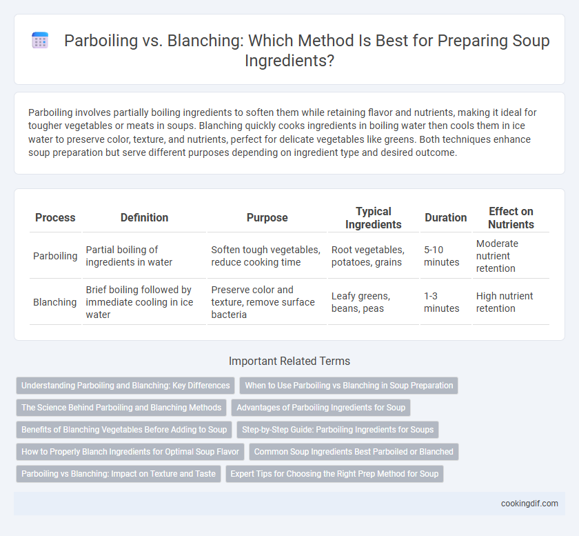 Parboiling vs. Blanching: Which Method Is Best for Preparing Soup Ingredients?