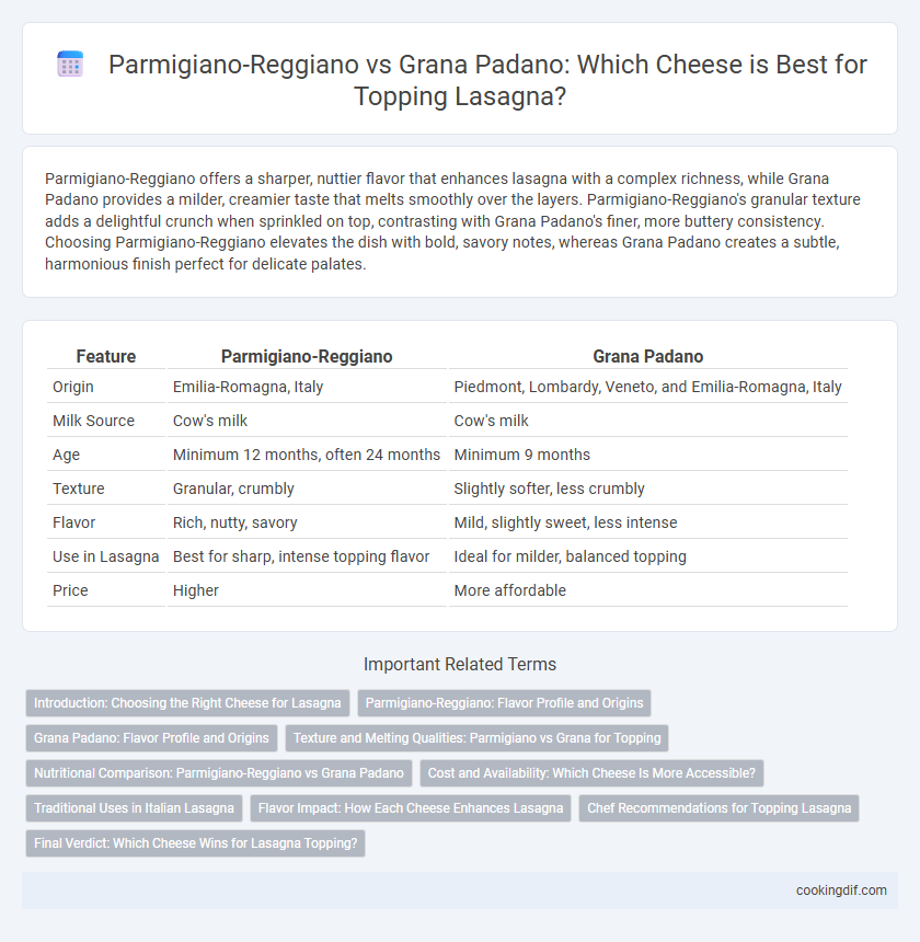 Parmigiano-Reggiano vs Grana Padano: Which Cheese is Best for Topping Lasagna?