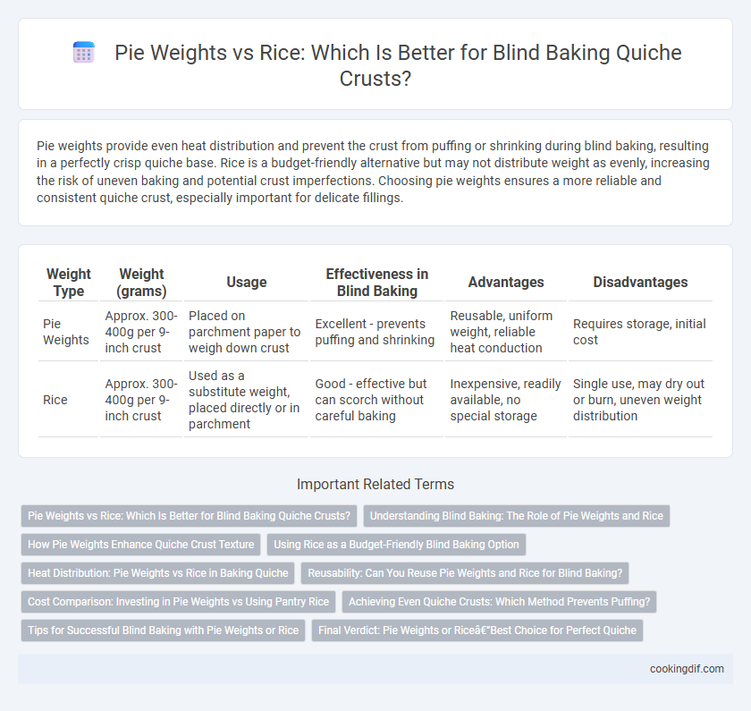 Pie Weights vs Rice: Which Is Better for Blind Baking Quiche Crusts?