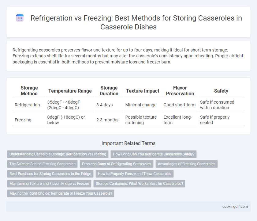 Refrigeration vs Freezing: Best Methods for Storing Casseroles in Casserole Dishes