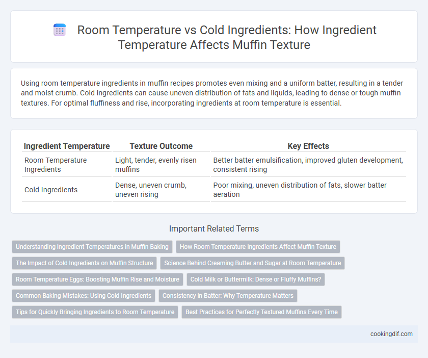 Room Temperature vs Cold Ingredients: How Ingredient Temperature Affects Muffin Texture