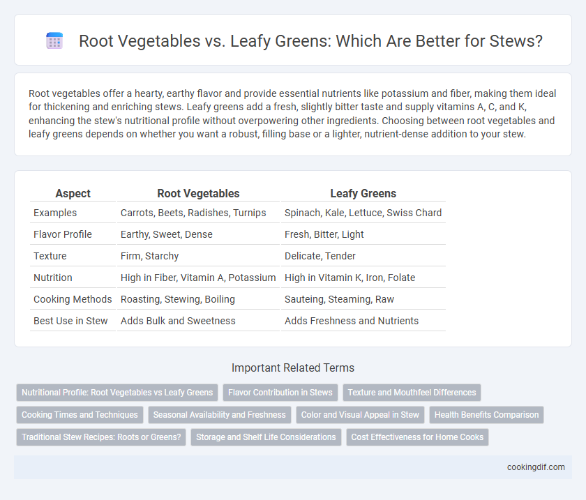 Root Vegetables vs. Leafy Greens: Which Are Better for Stews?