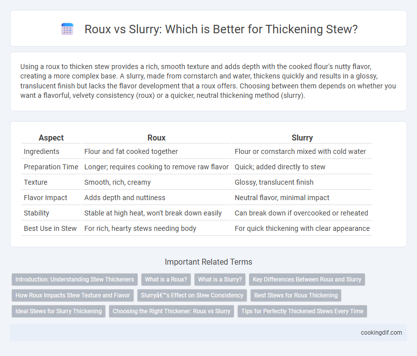 Roux vs Slurry: Which is Better for Thickening Stew?