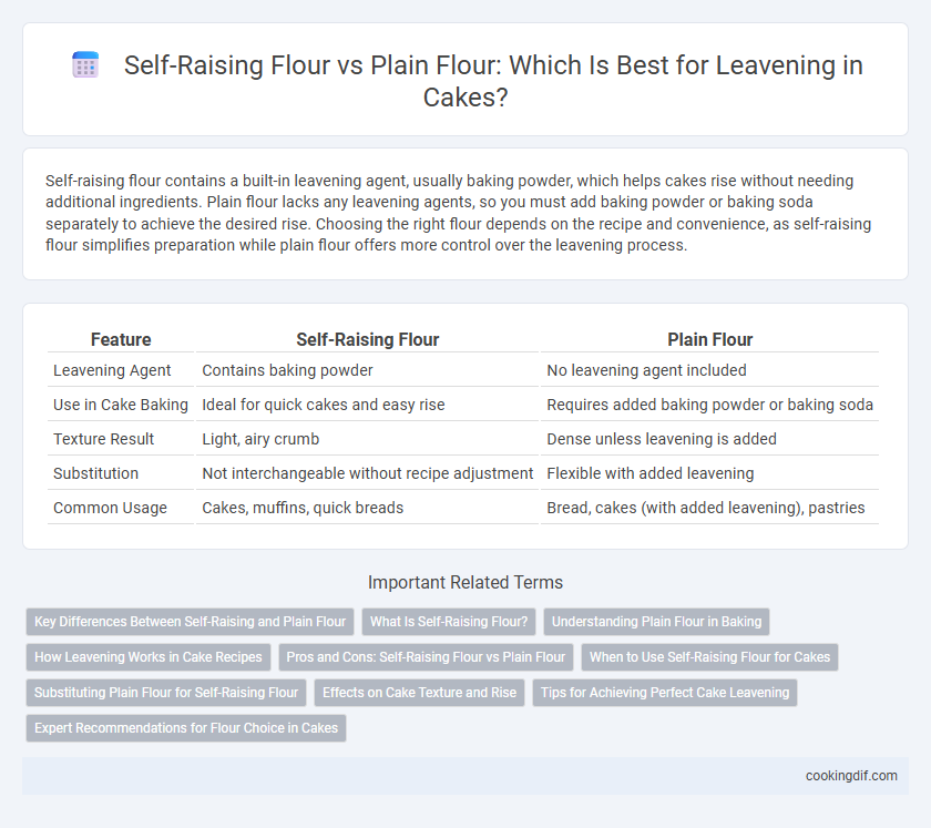 Self-Raising Flour vs Plain Flour: Which Is Best for Leavening in Cakes?