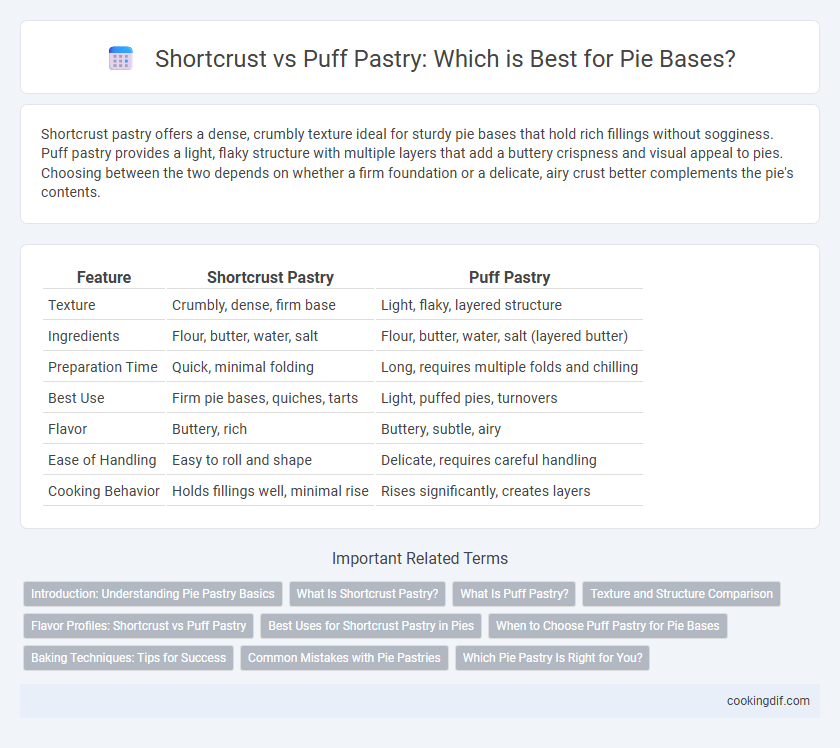 Shortcrust vs Puff Pastry: Which is Best for Pie Bases?