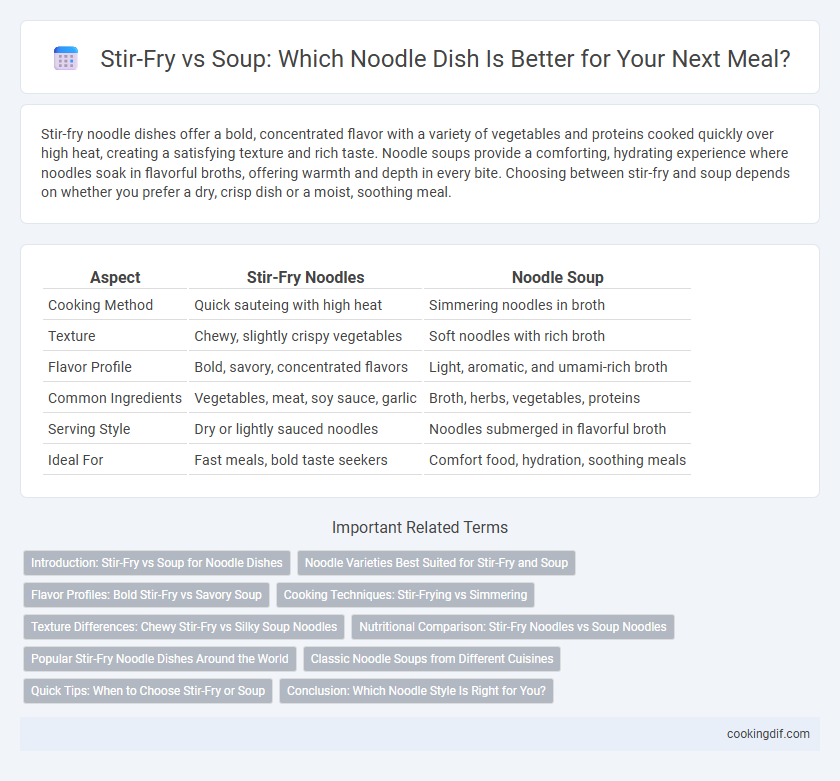 Stir-Fry vs Soup: Which Noodle Dish Is Better for Your Next Meal?