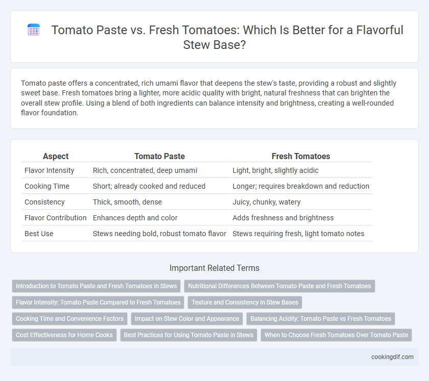 Tomato Paste vs. Fresh Tomatoes: Which Is Better for a Flavorful Stew Base?