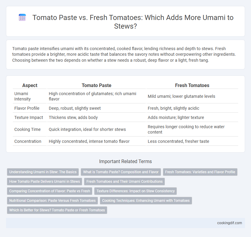 Tomato Paste vs. Fresh Tomatoes: Which Adds More Umami to Stews?