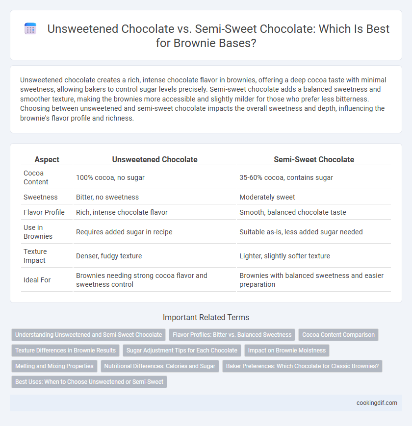 Unsweetened Chocolate vs. Semi-Sweet Chocolate: Which Is Best for Brownie Bases?