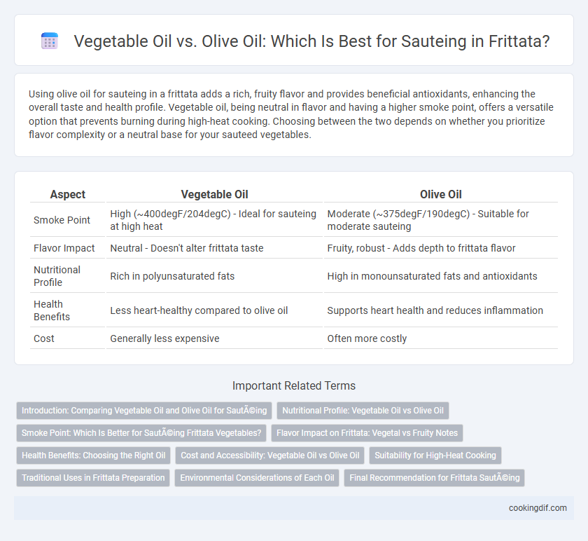 Vegetable Oil vs. Olive Oil: Which Is Best for Sauteing in Frittata?
