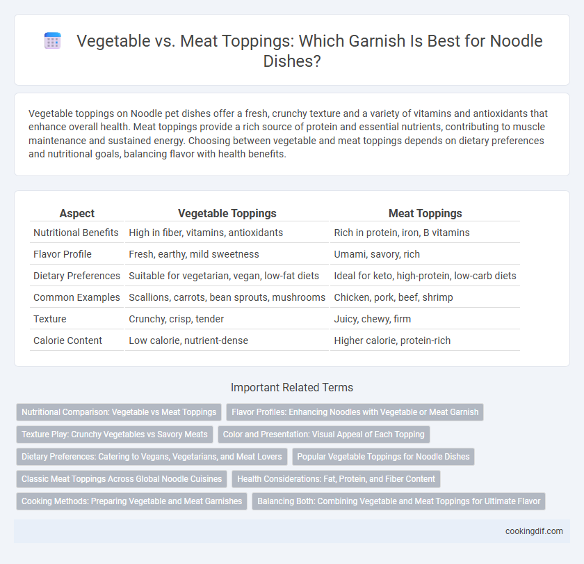 Vegetable vs. Meat Toppings: Which Garnish Is Best for Noodle Dishes?