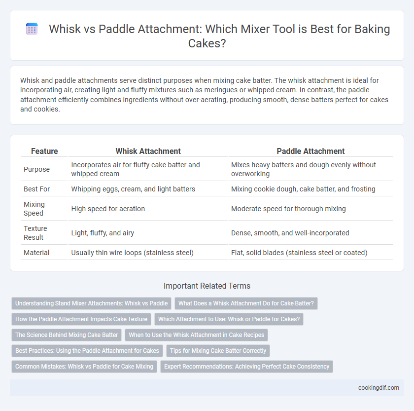 Whisk vs Paddle Attachment: Which Mixer Tool is Best for Baking Cakes?