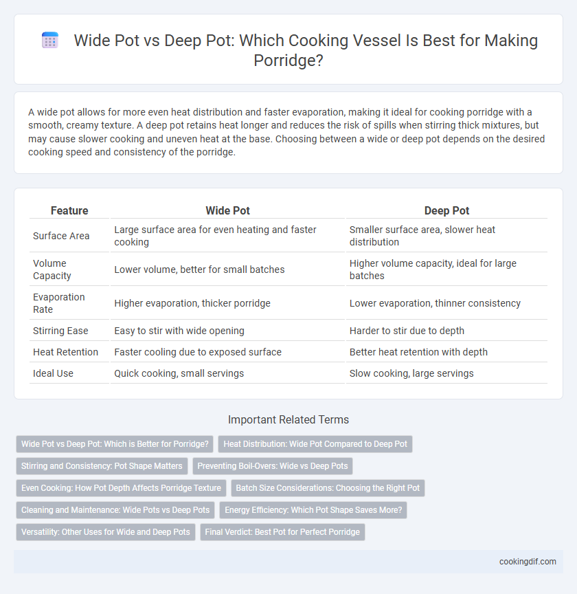 Wide Pot vs Deep Pot: Which Cooking Vessel Is Best for Making Porridge?