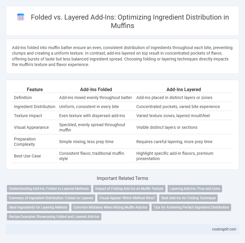Folded vs. Layered Add-Ins: Optimizing Ingredient Distribution in Muffins