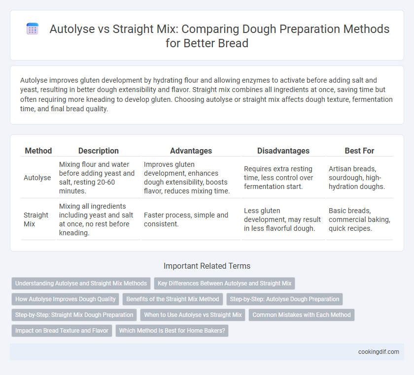 Autolyse vs Straight Mix: Comparing Dough Preparation Methods for Better Bread