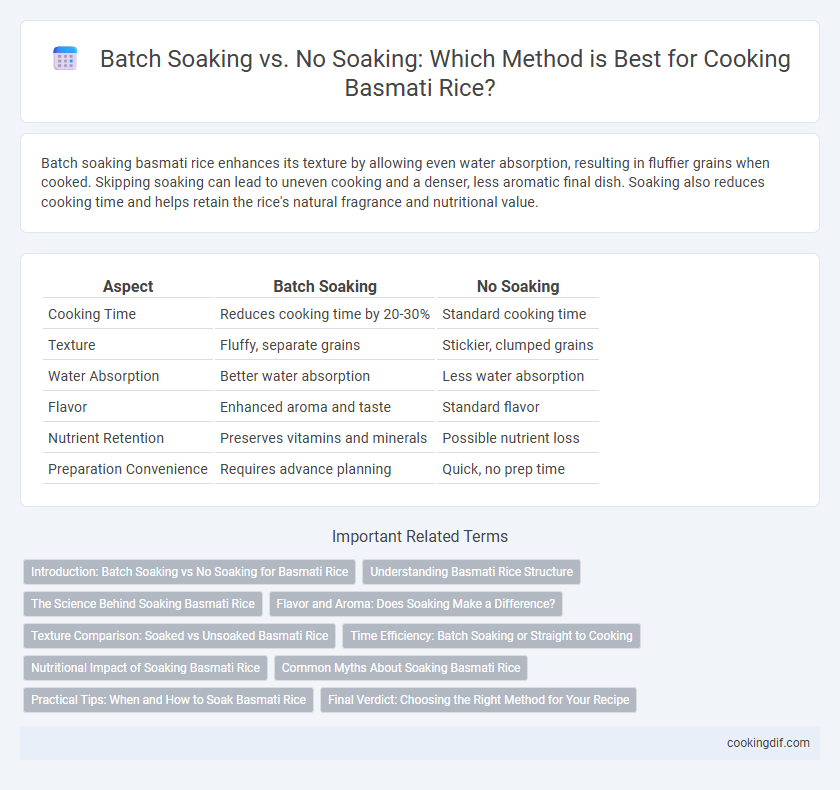 Batch Soaking vs. No Soaking: Which Method is Best for Cooking Basmati Rice?