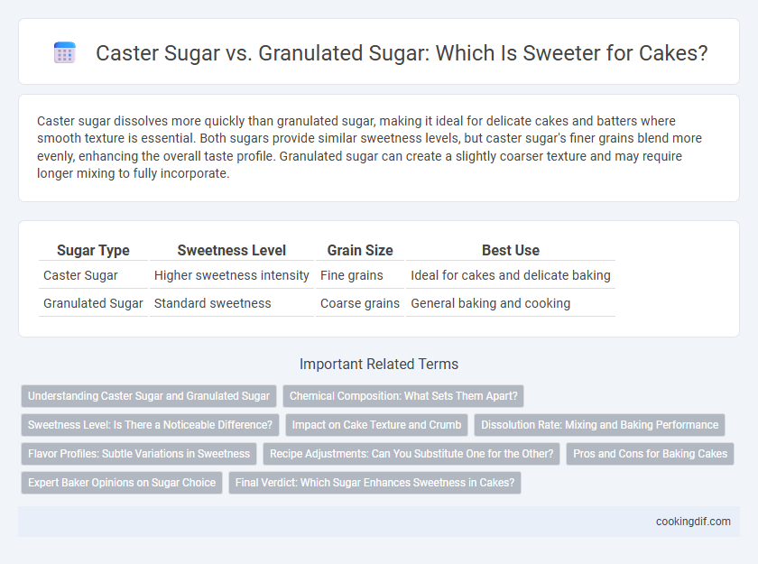 Caster Sugar vs. Granulated Sugar: Which Is Sweeter for Cakes?