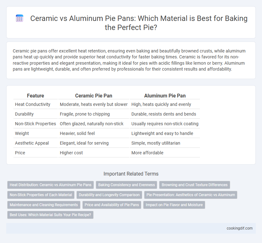 Ceramic vs Aluminum Pie Pans: Which Material is Best for Baking the Perfect Pie?