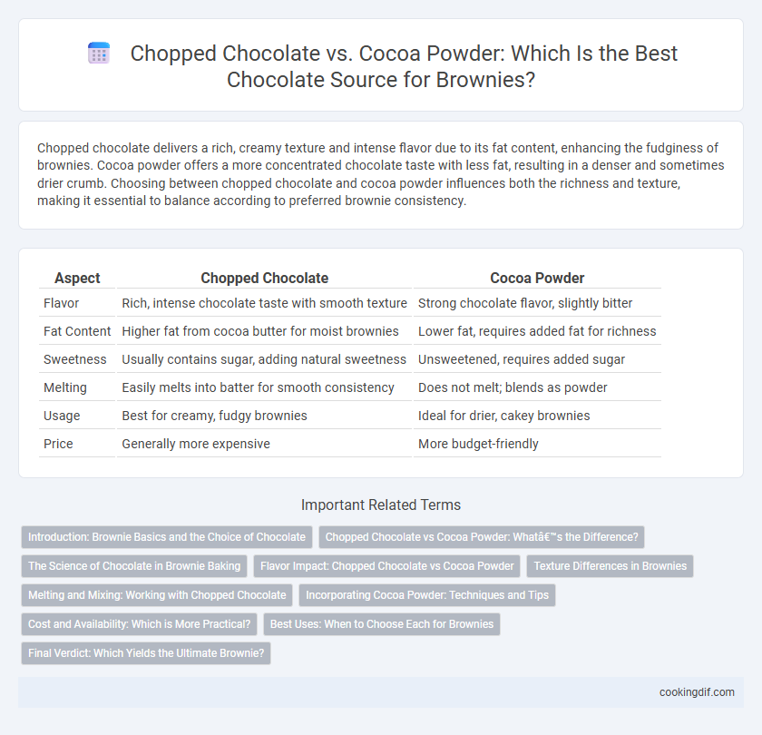Chopped Chocolate vs. Cocoa Powder: Which Is the Best Chocolate Source for Brownies?