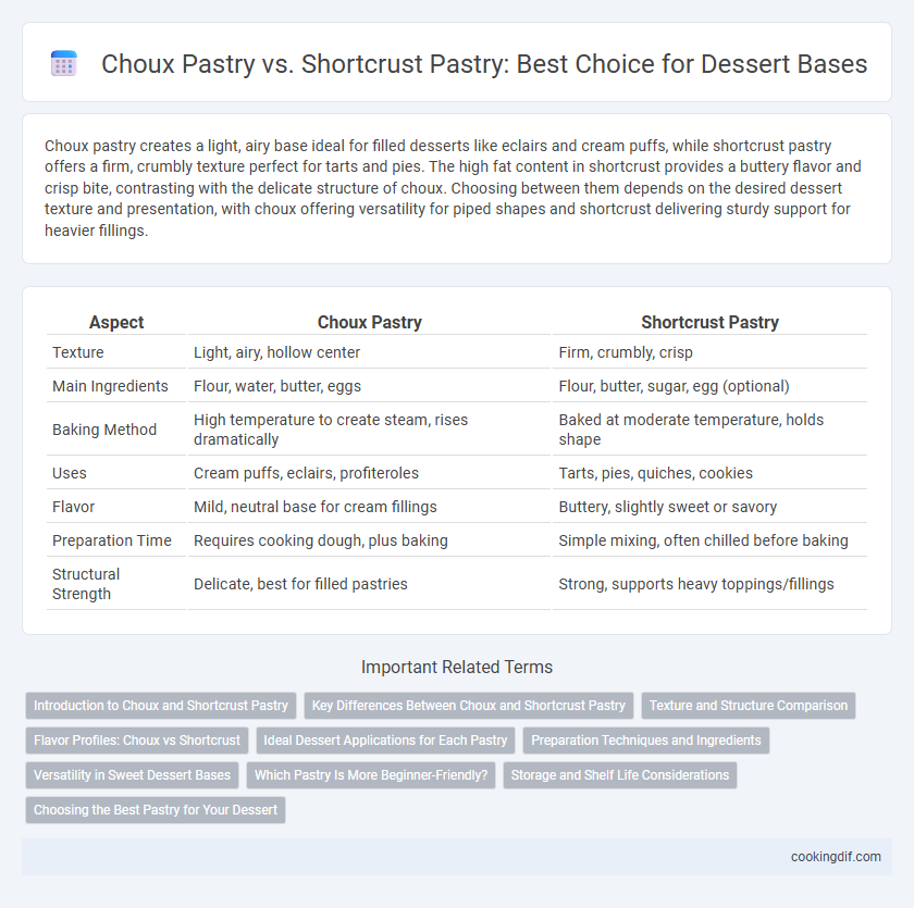 Choux Pastry vs. Shortcrust Pastry: Best Choice for Dessert Bases