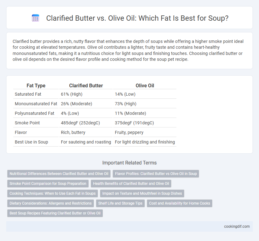 Clarified Butter vs. Olive Oil: Which Fat Is Best for Soup?
