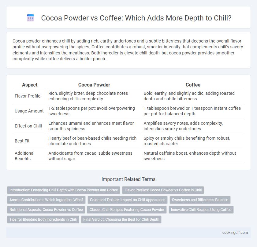 Cocoa Powder vs Coffee: Which Adds More Depth to Chili?