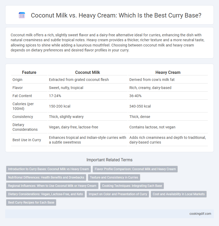 Coconut Milk vs. Heavy Cream: Which Is the Best Curry Base?