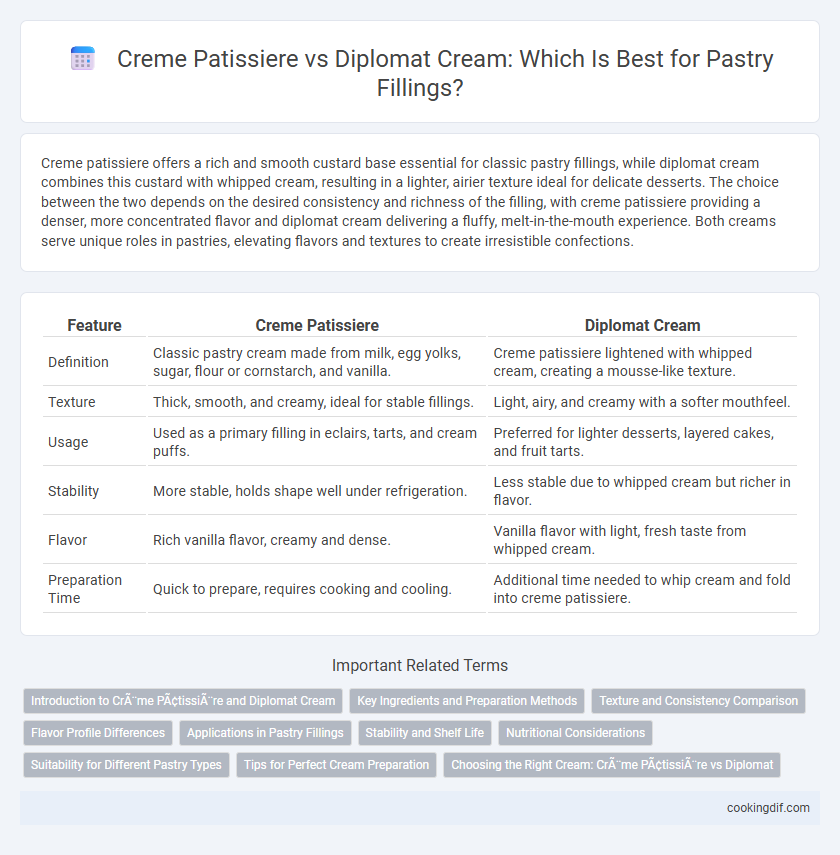 Creme Patissiere vs Diplomat Cream: Which Is Best for Pastry Fillings?