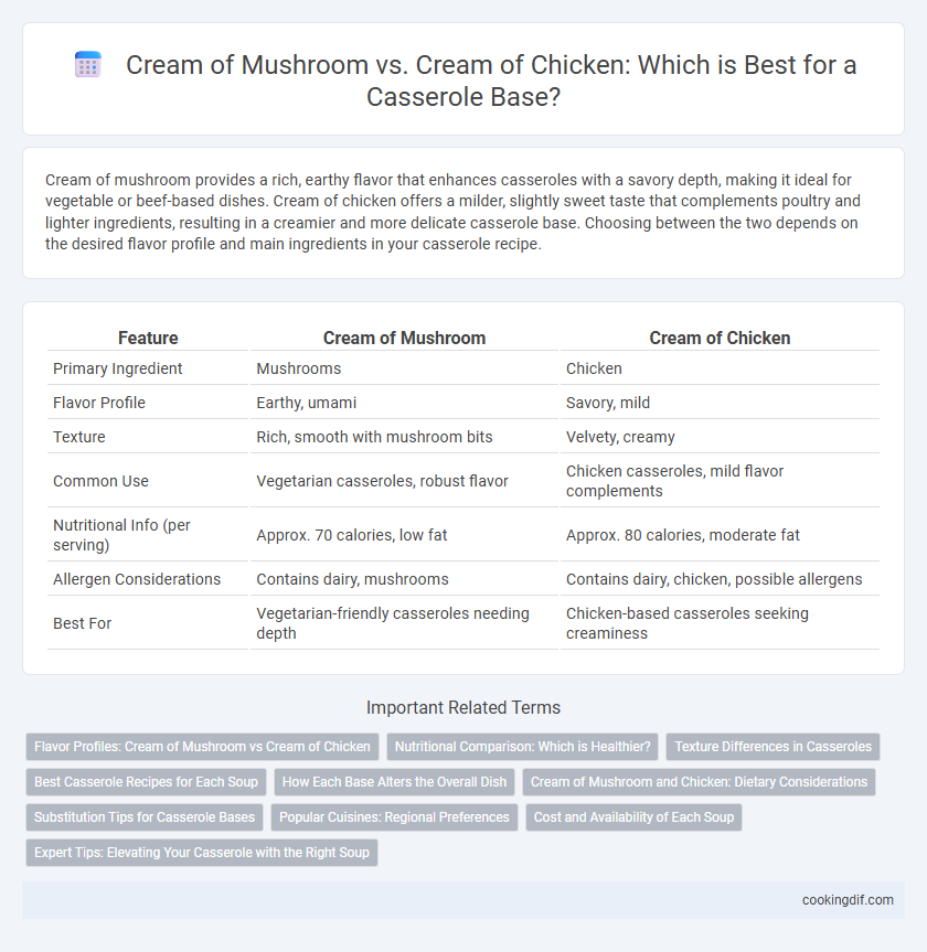 Cream of Mushroom vs. Cream of Chicken: Which is Best for a Casserole Base?