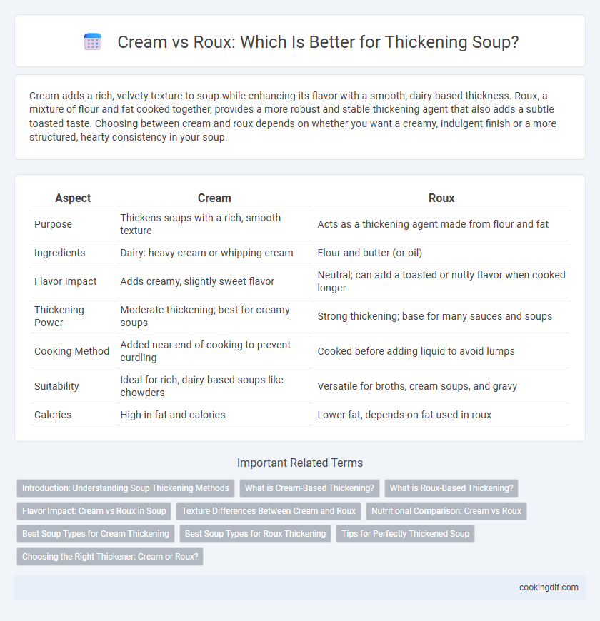 Cream vs Roux: Which Is Better for Thickening Soup?