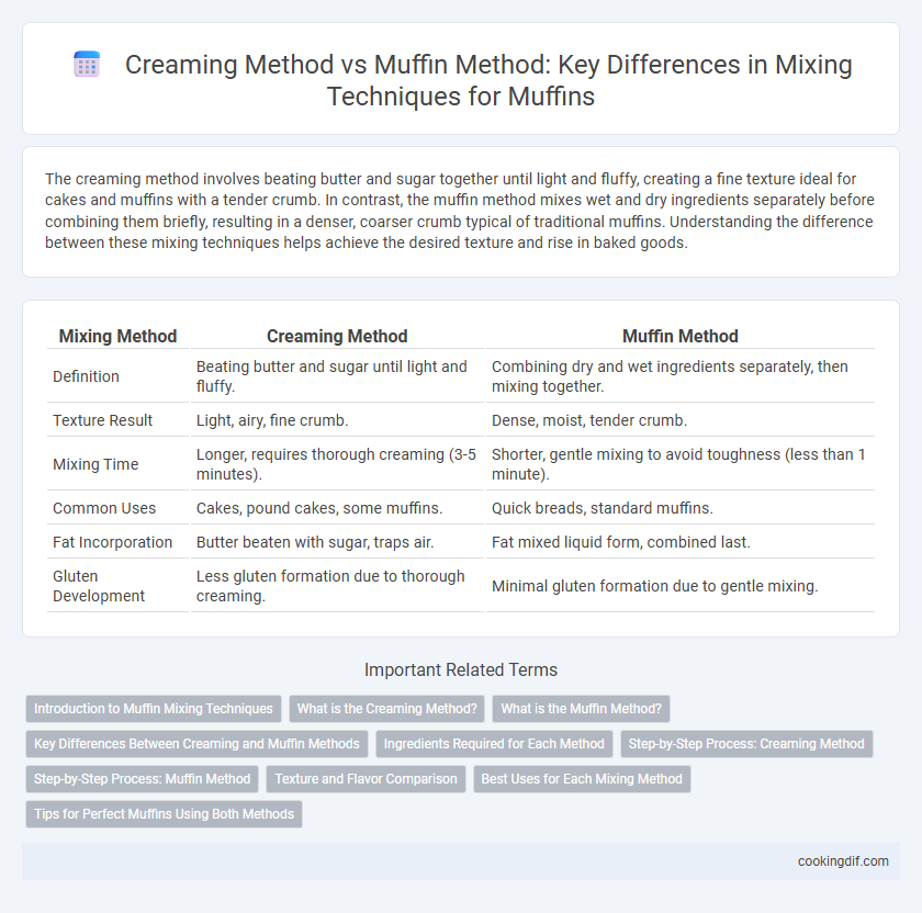 Creaming Method vs Muffin Method: Key Differences in Mixing Techniques for Muffins